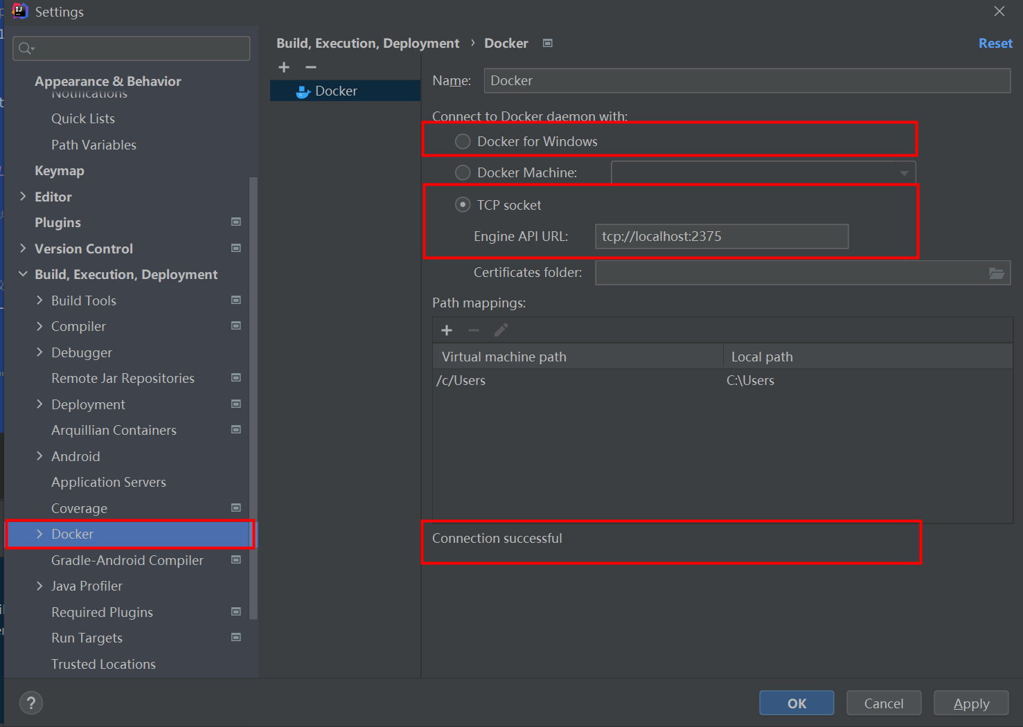 连接到本机docker