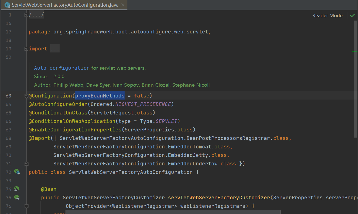 ServletWebServerFactoryAutoConfiguration